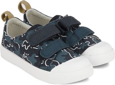 

Clarks Boys Velcro Moccasins(Blue, Navy combi