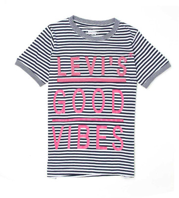 

Levi's Boys Striped T Shirt(White, Pack of 1, White-001
