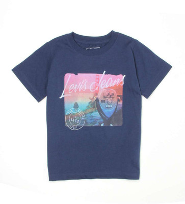

Levi's Boys Printed T Shirt(Dark Blue, Pack of 1, Dress blues-u09