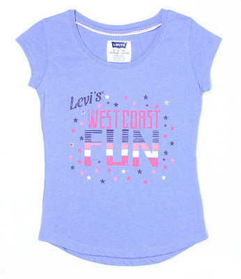

Levi's Girls Cotton Top(Purple, Pack of 1