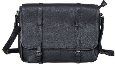 

peaubella 12 inch Laptop Messenger Bag(Black)
