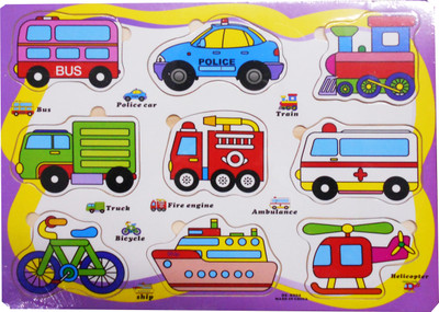 

Emob Learning Wooden Vehicle shapes Education Blocks for Kids(Multicolor)