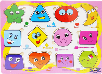 

Emob Learning Wooden Geometrical shapes Blocks for Kids(Multicolor)