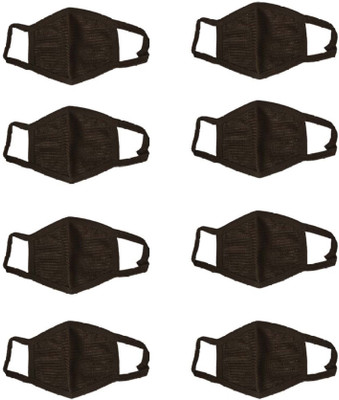Modish vogue Set of 8 Mask Anti-pollution Mask(Black, Pack of 8