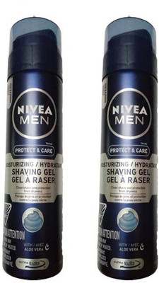 

Nivea MEN PROTECT & CARE MOISTURIZING/HYDRATANT SHAVING GEL 198 GM ( PACK OF 2 )(198 g)