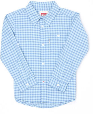 

Levi's Boys Checkered Casual Blue Shirt