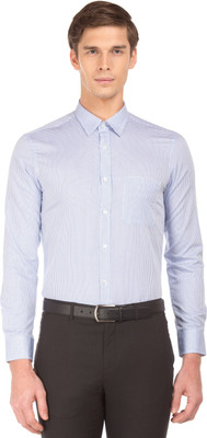 U.S. POLO ASSN. Men Checkered Casual White, Blue Shirt