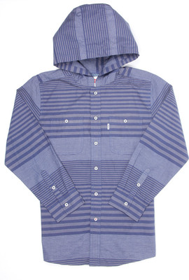 

Levi's Boys Striped Casual Blue Shirt