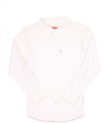 

Levi's Boys Solid Casual White Shirt