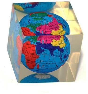 

Stealodeal Rectangle Globe Acrylic Paper Weights with Matte Finish(Set Of 1, Multicolor)
