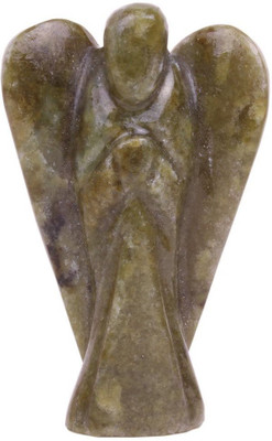 

Excel Excel Vesuvianite Stone Spiritual Angel Carved Figurine Decorative Showpiece - 5 cm(Marble, Brown)