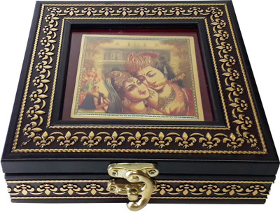 

LOF Lord Radha Krishan 9pcs Wooden Chocolate Box Decorative Showpiece - 17 cm(Wooden, Multicolor)