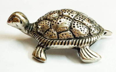 

DesignGuru Turtle Fengshui Showpiece (11 cm x 8 cm x 3 cm) By VEDWALS Decorative Showpiece - 3 cm(Aluminium, Silver)