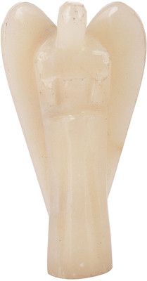 

Excel Excel Milky Stone Crystal Angel Figurine , Beige Decorative Showpiece - 5 cm(Marble, Beige)
