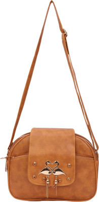 

Bee Fashionable Women Casual Tan PU Sling Bag