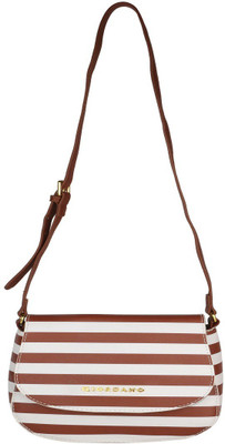

Giordano Women Casual Brown, White Genuine Leather Sling Bag