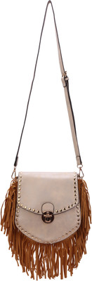 

Bee Fashionable Women Casual Brown PU Sling Bag