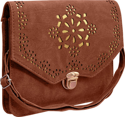

Tap Fashion Women Casual Brown PU Sling Bag