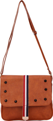 

Bee Fashionable Women Casual Brown PU Sling Bag