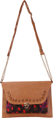 

Bee Fashionable Women Casual Brown PU Sling Bag