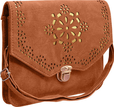 

Tap Fashion Women Casual Brown PU Sling Bag