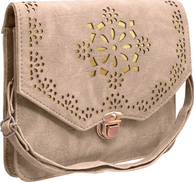 

Tap Fashion Women Casual Beige PU Sling Bag