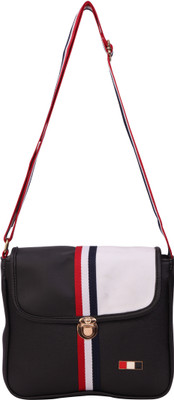 

Bee Fashionable Women Casual Black PU Sling Bag