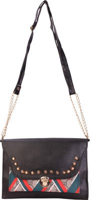 

Bee Fashionable Women Casual Black PU Sling Bag