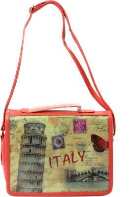 

DCenterprises Girls Casual Pink Rexine Sling Bag