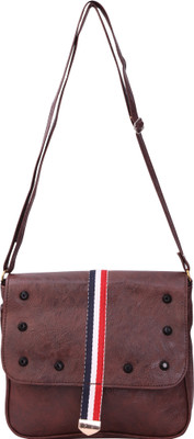 

Bee Fashionable Women Casual Brown PU Sling Bag