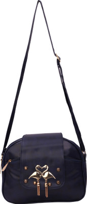 

Bee Fashionable Women Casual Black PU Sling Bag