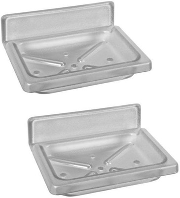 

SSS -Soap Dish/ Soap Holder set of 2 pcs (Type :- Square, Material :- Acrylic Unbreakable)(Transparent)