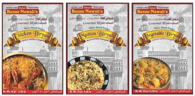 

Ustad Banne Nawab's Chicken - Mutton - Vegetable Biryani Masala(3 x 68.33 g)