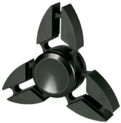 

QUALITY Gun-Metal Tri-Fidget Spinner Fastest Spinning Toy Ever 2.5mint Minimum Cool Look Dash Speed Safe Tin Box (Back)(Black)