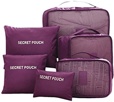 

House of kart 6 in 1 Waterproof Travel Laundry Pouch Cosmetics Make-up Bags Organizer(Maroon)
