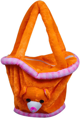 

Casotec Cute Teddy Soft Toy School Bag For Kids, Travelling Carry Teddy Bag - 27 cm(Orange)
