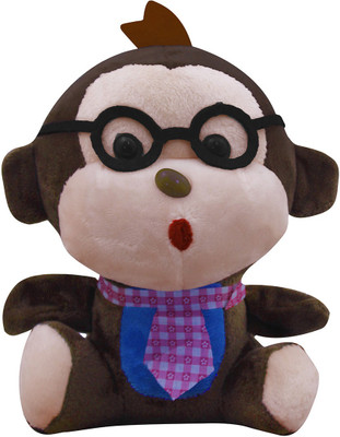 

Casotec Cute Monkey Stuffed Soft Plush Soft Toy - 21 cm(Dark Brown)
