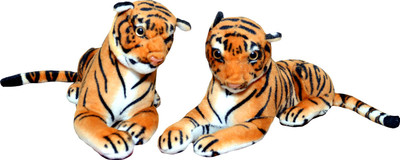 

SBBN Combo of 2 Tiger sitting Soft Toy 28 cm each ( pack of 2 ) - 15 cm(Brown)