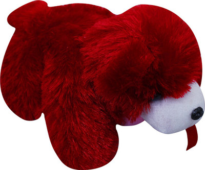 

Casotec Cute Dog Stuffed Soft Plush Soft Toy - 18 cm(Maroon Red)