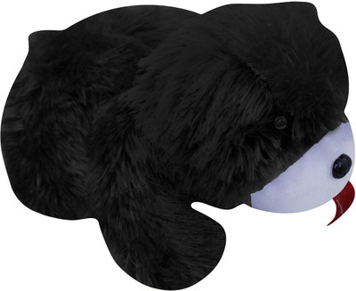 Casotec Cute Dog Stuffed Soft Plush Soft Toy - 18 cm(Black)