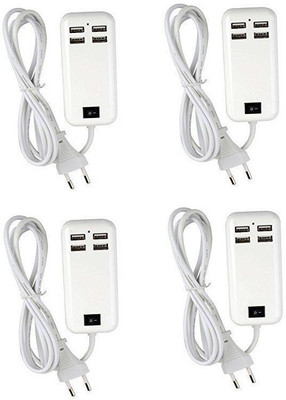 

Freya 15W USB 4 PORTS DESKTOP TRAVEL HUB for ALL CHARGEABLE DEVICES Mobile Charger USB Adapter(White)