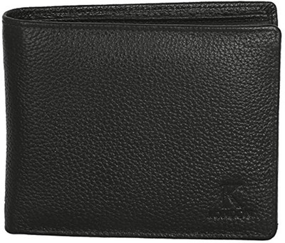 

K London Men Casual, Formal Black Genuine Leather, Fabric Wallet(6 Card Slots)