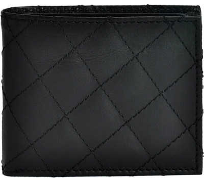 

CANVAS & AWL Men Black Genuine Leather Wallet(6 Card Slots)