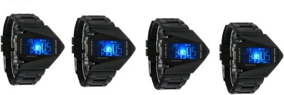 DECLASSE SET OF 4 LED Aircraft Model wrist watch with 7 light Watch  - For Men   Watches  (Declasse)