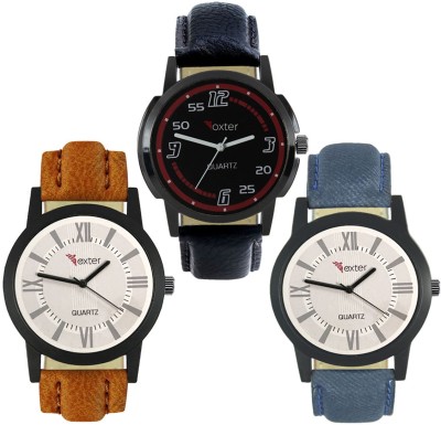 Foxter FX-M-421-422-423 Diwali Special 3 Watches Combo With Desiginer Dial And Strap Watch  - For Men   Watches  (Foxter)