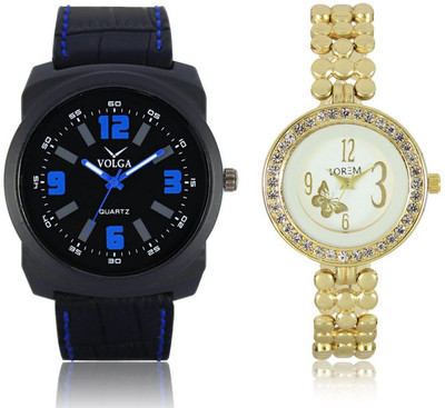 View Shivam Retail VL32LR0203 New Latest Collection Metal & Leather Strap Boys & Girls Combo Watch  - For Men & Women Wrist Watches Price Online(Shivam Retail)