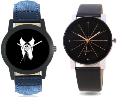 GURUKRUPA ENTERPRISE Men Black Designer Dail Analog Watches (P-F-03) Pack of-02 Watch  - For Men   Watches  (GURUKRUPA ENTERPRISE)