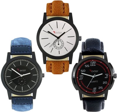 Foxter FX-M-412-415-423 Diwali Special 3 Watches Combo With Desiginer Dial And Strap Watch  - For Men   Watches  (Foxter)