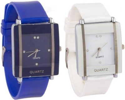 Gopal Retail Glory Blue and White square shape simple and professional women Watch  - For Girls   Watches  (Gopal Retail)