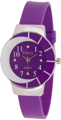 View SPINOZA purple and white multicolor and attractive glass glory Watch  - For Girls Wrist Watches Price Online(SPINOZA)